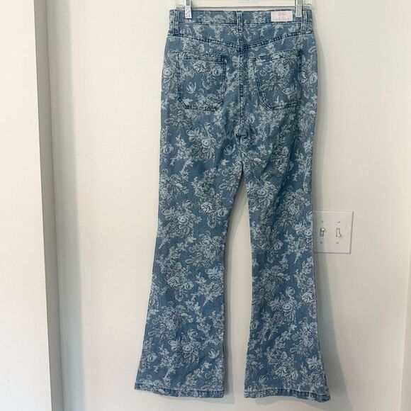 Gap X LoveShackFancy High Rise Floral '70s Flare Jeans 28/8R - Picture 5 of 7